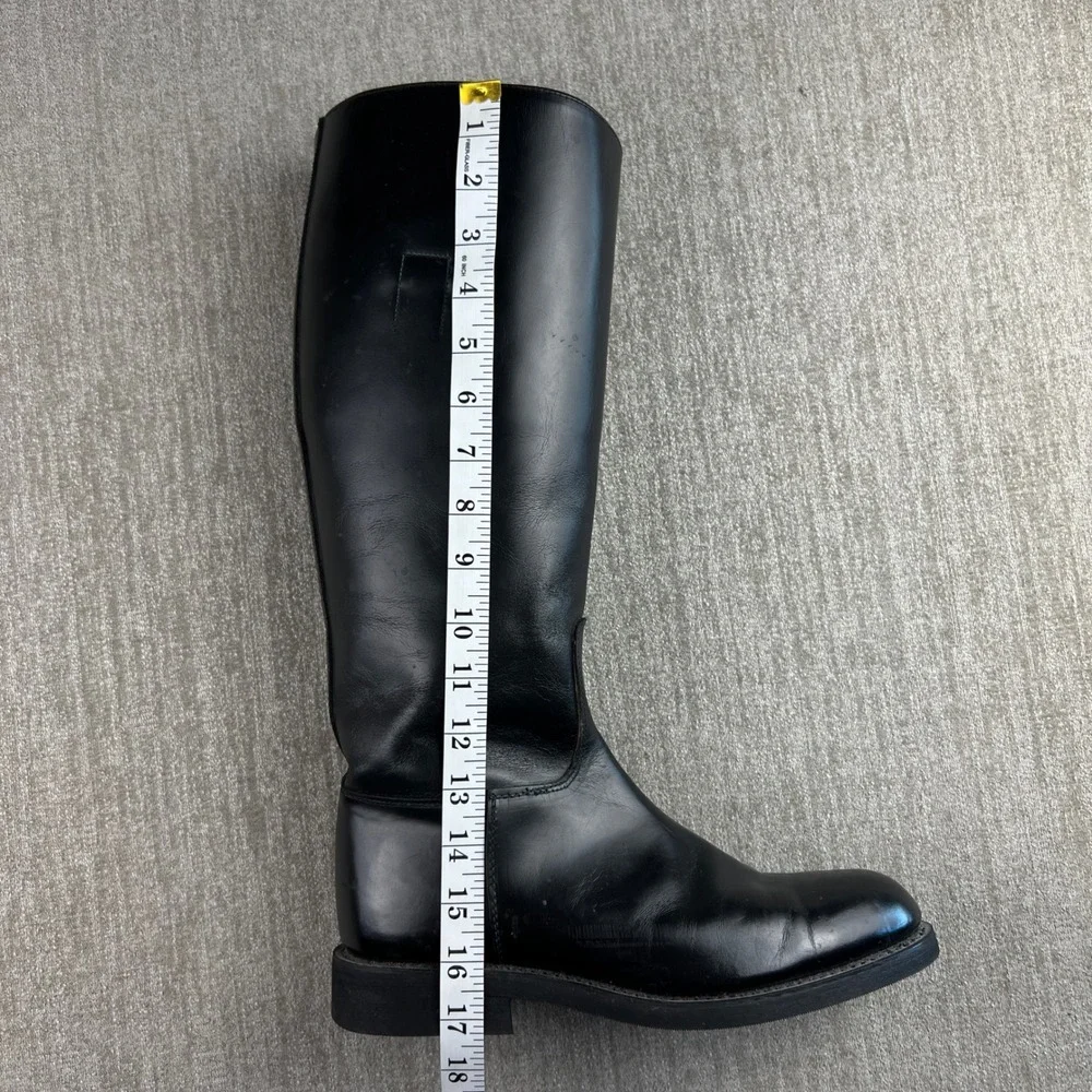 Bates Floataways Tall Leather‎ Boots Mens 8 E Black Military Uniform Riding USA